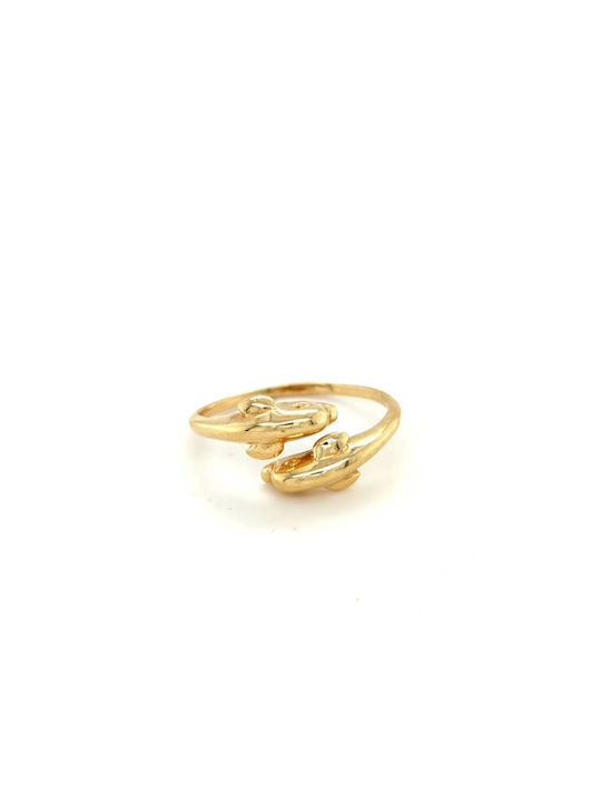 Women's Ring Gold K14 585° Dolphin