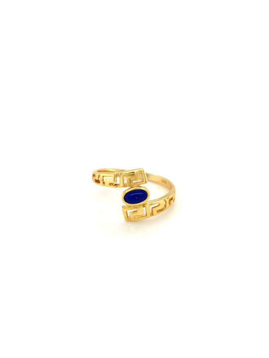 Women's Ring Gold K14 585° Mayandros Artificial Lapis