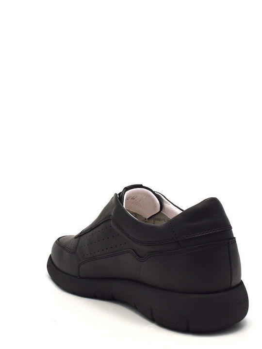 Leder Herren Freizeitschuhe Schwarz