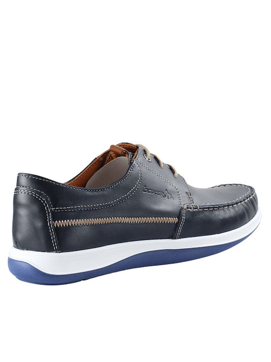 Boxer Men's Leather Casual Shoes Blue