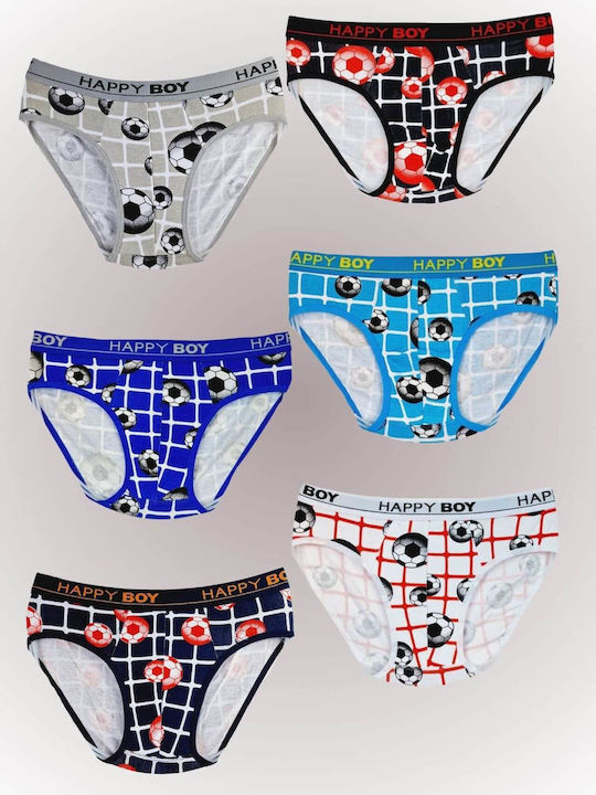 Uomo Set of Kids' Briefs Multicolored 6pcs