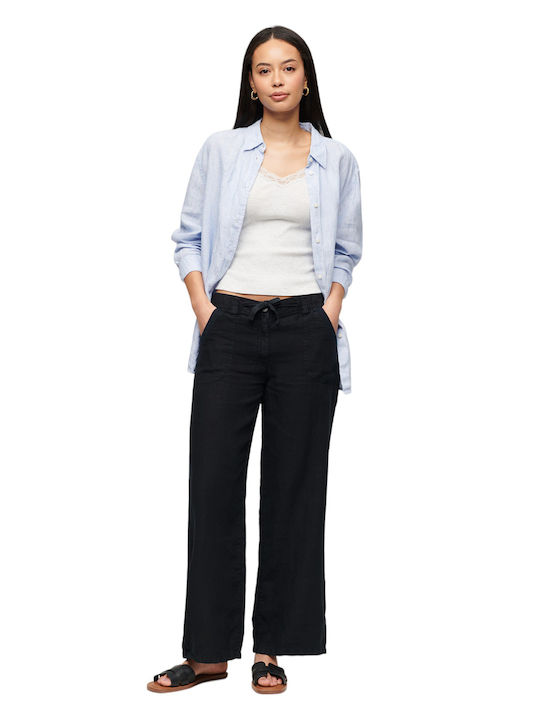 Women's Linen Trousers Blue