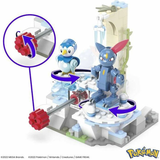 Mega Bloks Building Blocks Pokemon Piplup and Sneasel's Snow Day for 7+ Years 183 Pieces