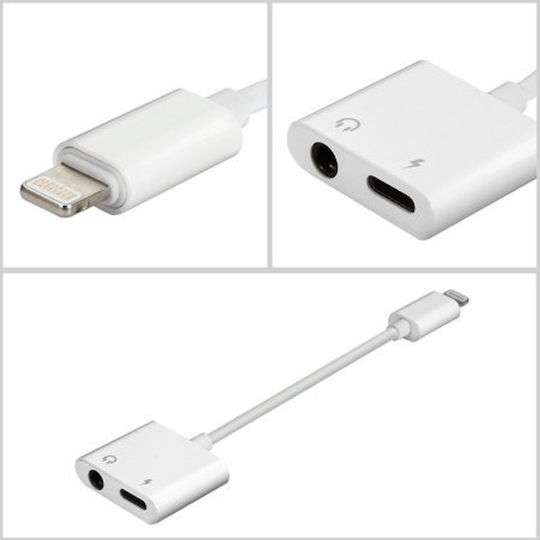 Convertor Retoo Lightning 3.5 Mm Lightning Alb
