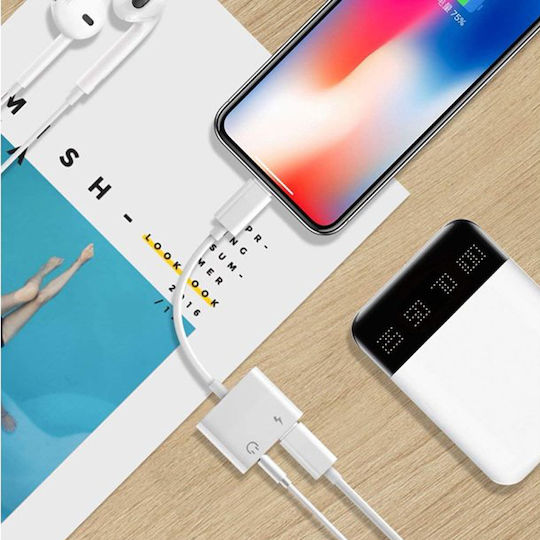 Convertor Retoo Lightning 3.5 Mm Lightning Alb