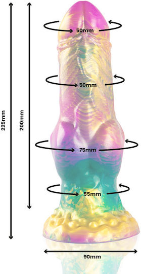 Epic Iris Dildo Rainbow Testicles Pleasure