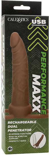 California Exotics Performance Maxx Rechargable Dual Penetrator Brown Skin