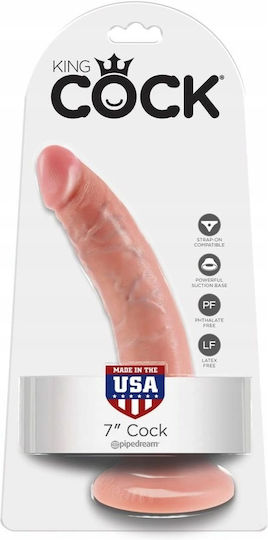 Pipedream King Cock Реалистично дилдо Със смукателна чашка Светлина 18см