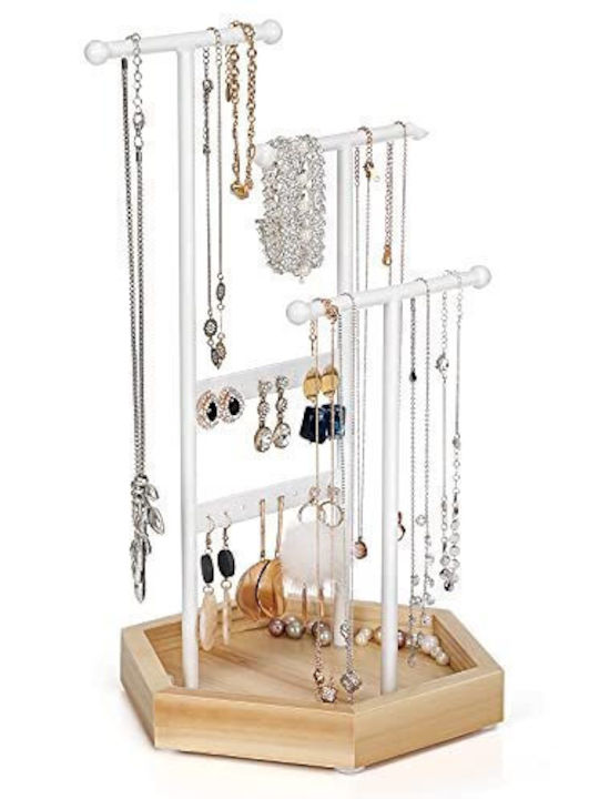 Songmics Stand Metalic Alb 20.5x18x36cm