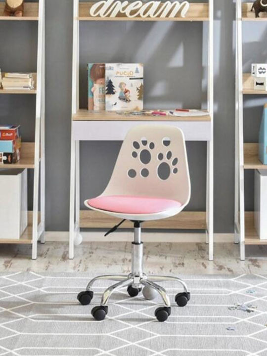 Desk Chair Print White 50x57x93.5cm