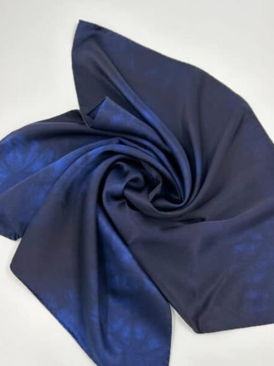 Damen Seiden Schal Blau