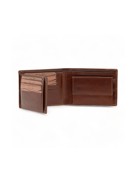 Lavor Men's Leather Wallet with RFID Tabac Brown