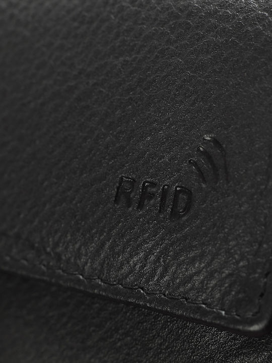 Leather Men's Wallet Classic with RFID Black