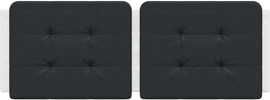 vidaXL Leather Headboard Cushion Black/White 140x48cm