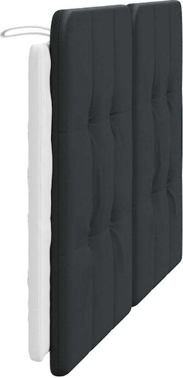 vidaXL Leather Headboard Cushion Black/White 140x48cm
