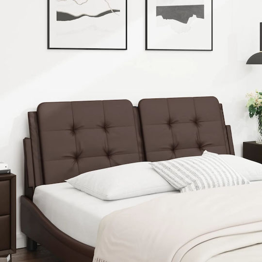 vidaXL Leather Brown Bed Headboard Cushion