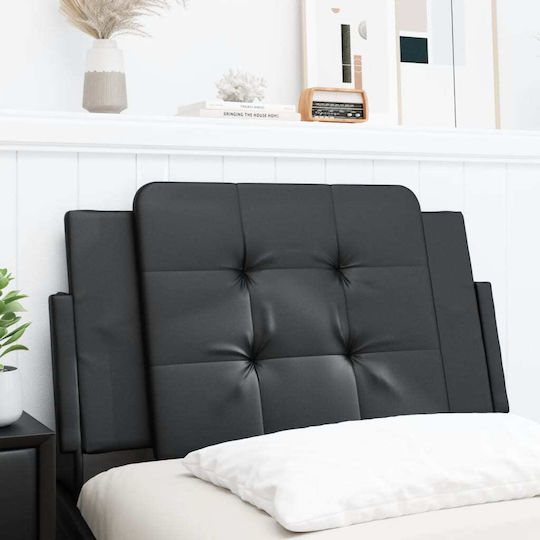 vidaXL Kopfstütze für Bett mit Leder Schwarz 80x48cm