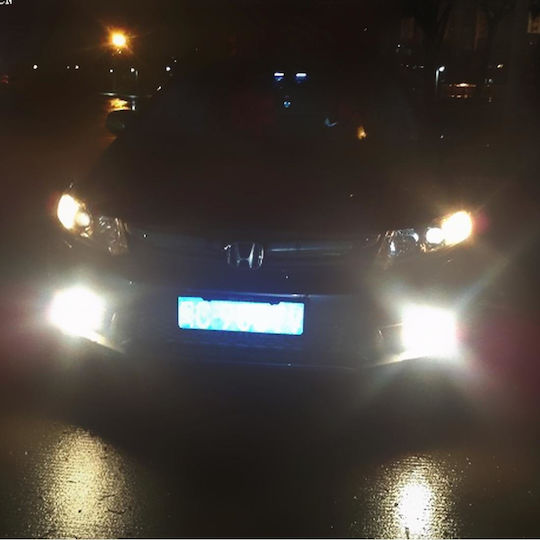Round Foglights Car Volkswagen Up 12V 10W 6.35cm with White Lighting 2pcs
