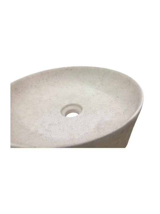 Rak Ceramics Aufgesetztes Waschbecken Porzellan 42x42cm Beige