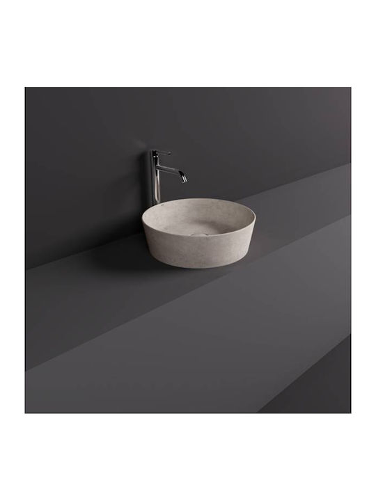 Rak Ceramics Aufgesetztes Waschbecken Porzellan 42x42cm Beige