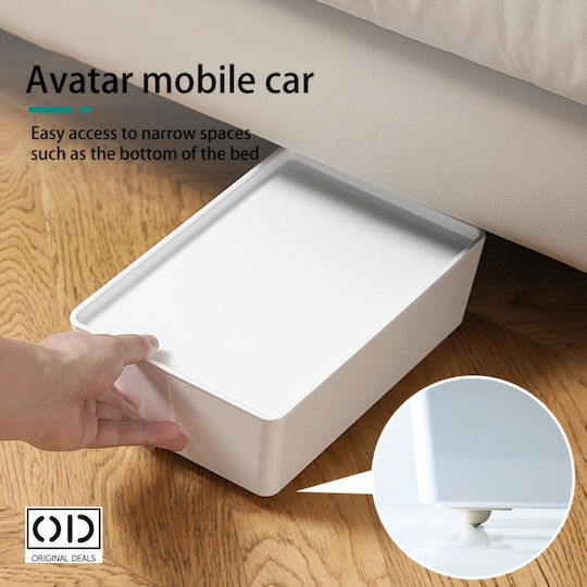 Roata de mobilier din Plastic Pvc White 4.5x2.7cm 4buc