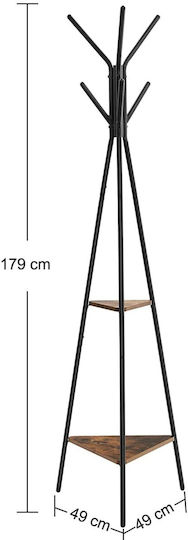 Leobert Loft Cuiere de podea Metal Negru 49x49x179cm