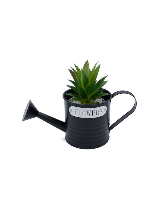 Uncle George Planter Metal Black 10.5x10.5x10.5cm.