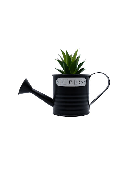 Uncle George Planter Metal Black 10.5x10.5x10.5cm.