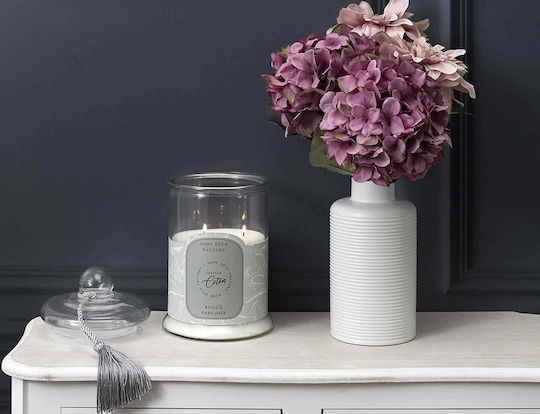 Αρωματικό Κερί Home Deco Factory Διάρκεια Καύσης 110 Ώρες Άρωμα Cotton Flower Διαστάσεις 15.8x29cm Bo5581