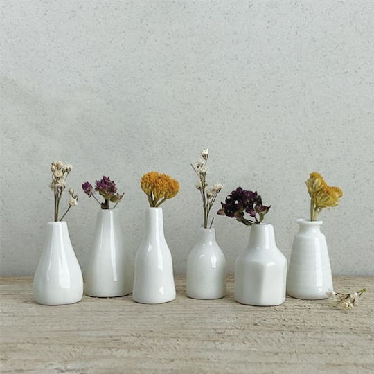 Synchronia Διακοσμητικό Βάζο Glas Weiß 3.4x2x4.5cm 1Stück