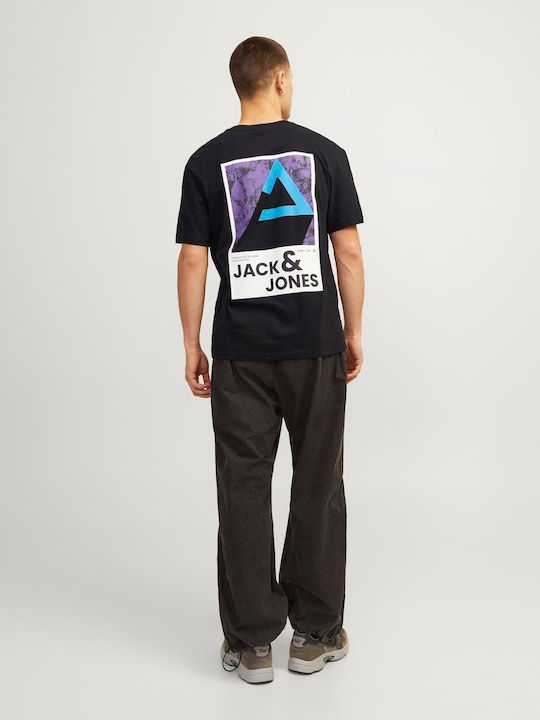 Jack & Jones Ανδρικό T-shirt Κοντομάνικο Μαυρο