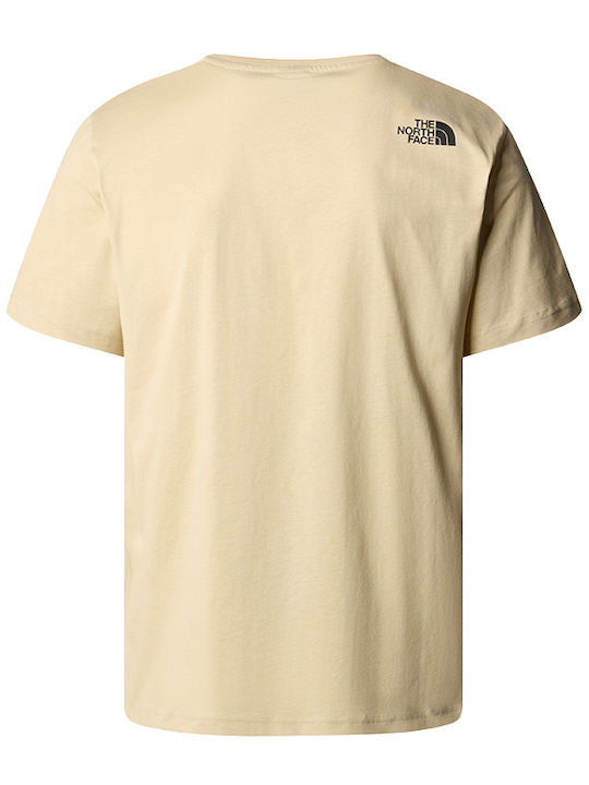 The North Face Fine Ανδρικό T-shirt Κοντομάνικο Ecru