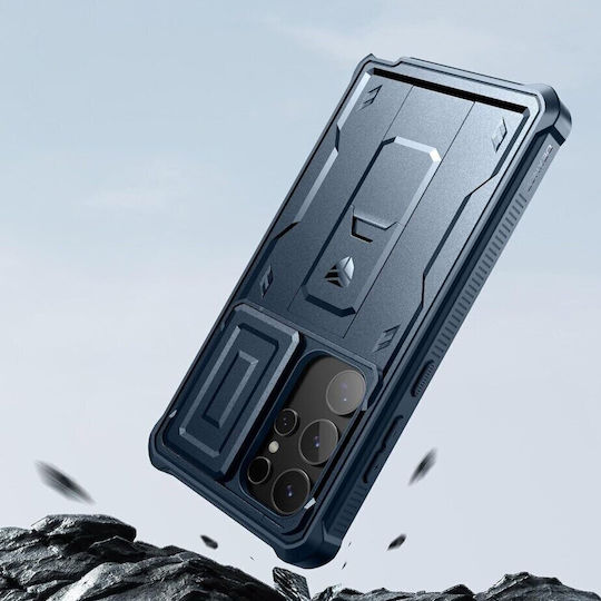 Carcasă consolidată Samsung Galaxy S24 Ultra Dexnor, corp complet, albastru închis