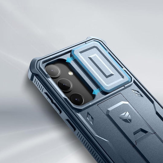 Закален калъф Samsung Galaxy S24 Plus Dexnor с пълно покритие, тъмно син