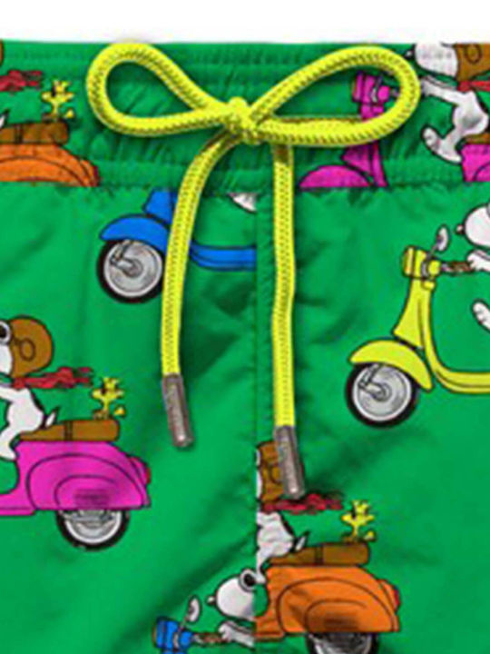 Men's Swimwear Shorts Green with Patterns