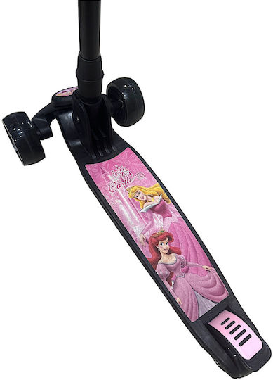 Kids Scooter Foldable Princess Led 3-Wheel Pink
