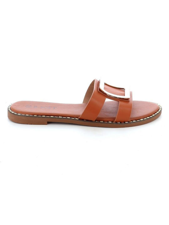 B-Soft Women's Flat Sandals in Brown Color