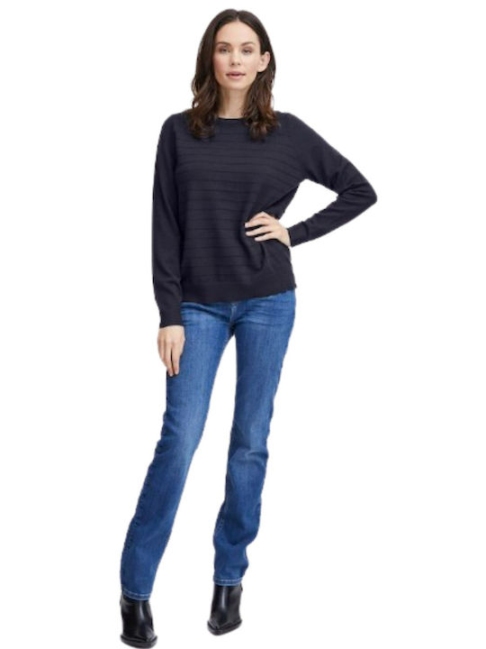 Fransa Women's Sweater Dark Blue