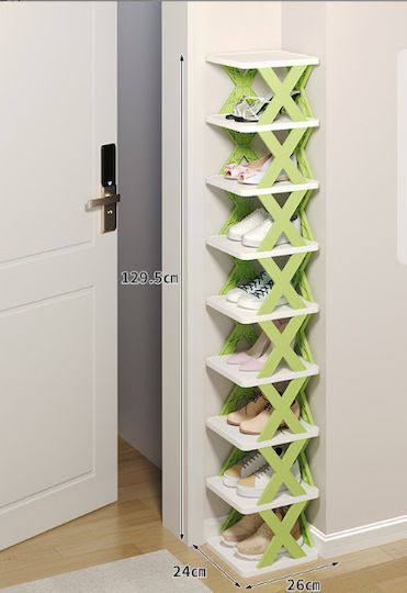 Plastic Shoe Organizer With 9 Blue Shelves 8456230845623 Plastic Shoe Organizer With 9 Blue Shelves 8456230845623