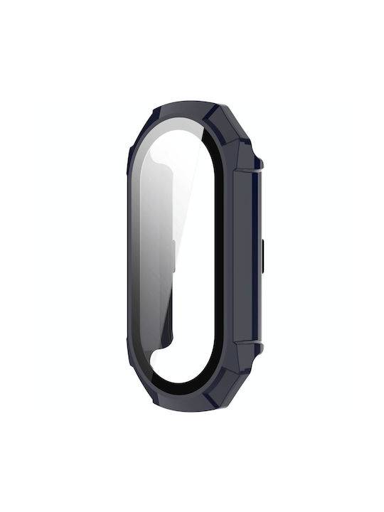Xiaomi Mi Band 8 Pc + Tempered Glass Integrated Protective Watch Case Ink Blue