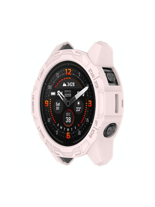 Garmin Epix Pro 47mm Fenix 7 7 Pro Armored Tpu Half Wrapped Watch Protective Case Pink Garmin Epix Pro 47mm Fenix 7 7 Pro Armored Tpu Half Wrapped Watch Protective Case Pink