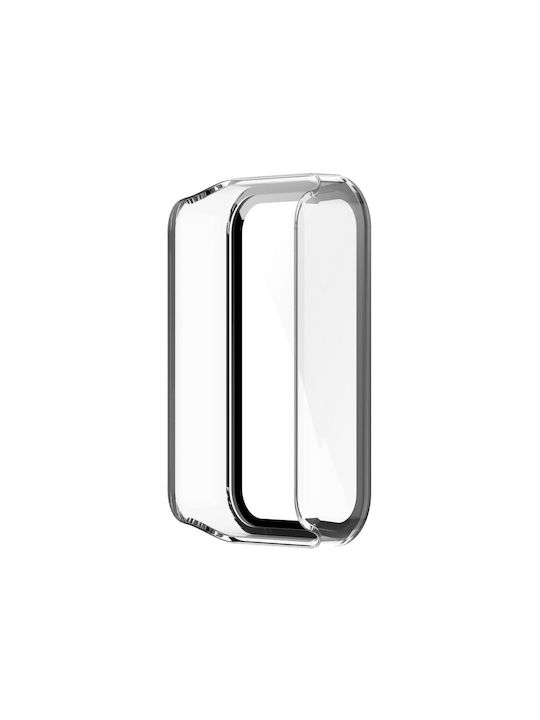Xiaomi Redmi Smart Band Pro Pc + Tempered Glass Watch Protective Case Transparent White