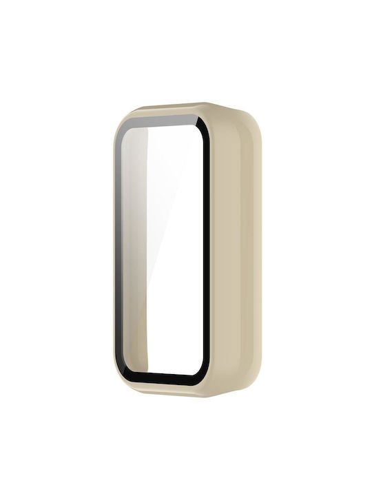 Amazfit Band 7 Pc + Tempered Glass Integrated Protective Watch Case Ivory White Amazfit Band 7 Pc + Tempered Glass Integrated Protective Watch Case Ivory White
