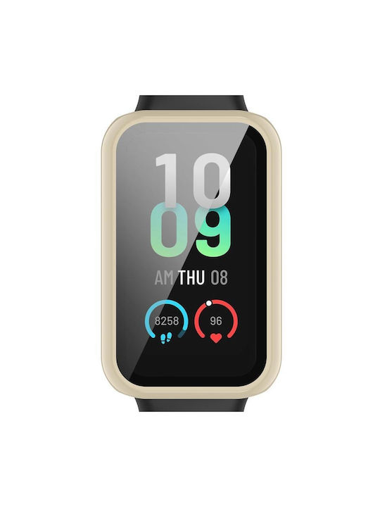 Amazfit Band 7 Pc + Tempered Glass Integrated Protective Watch Case Ivory White