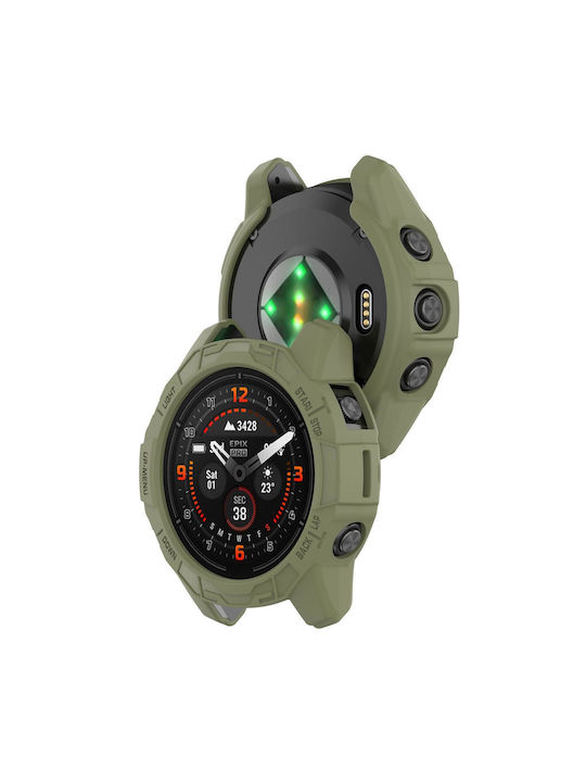 Garmin Epix Pro 42mm Fenix 7s 7s Pro Gepanzerte TPU Halbverpackte Uhrenschutzhülle Grün