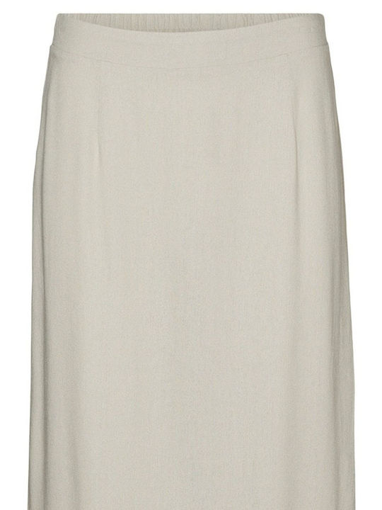 Vero Moda Linen High Waist Maxi Skirt Silver Lining