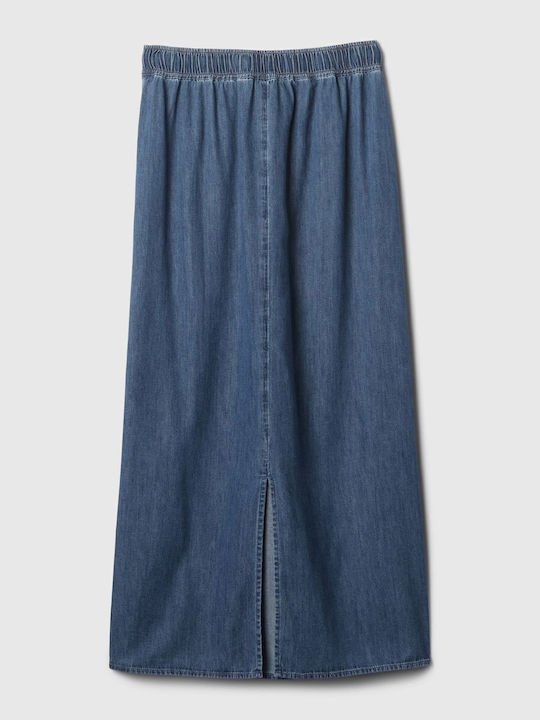 Τζιν Ψηλόμεση Maxi Φούστα Medium Indigo