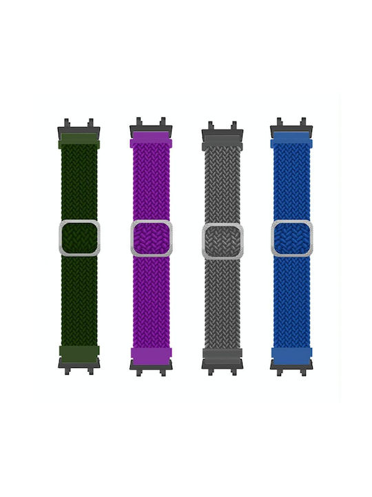 Amazfit T-rex 2 Adjustable Buckle Braided Nylon Watch Band Blue