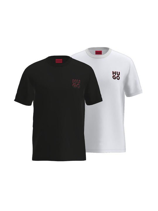 Hugo Boss 2pack T-shirt Bărbătesc cu Mânecă Scurtă Alb