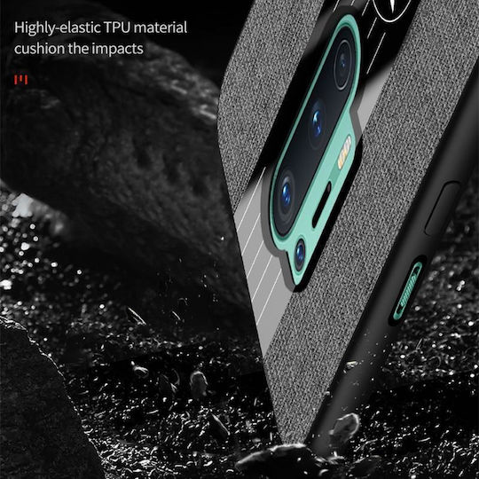 Oneplus 8 Pro Xinli Stitching Cloth Texture Tpu Phone Case Ring Holder Grey